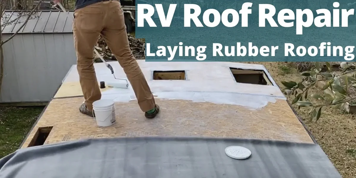 RV rubber roof repair and lap sealant application in Fort Lauderdale - hurricane damage repair